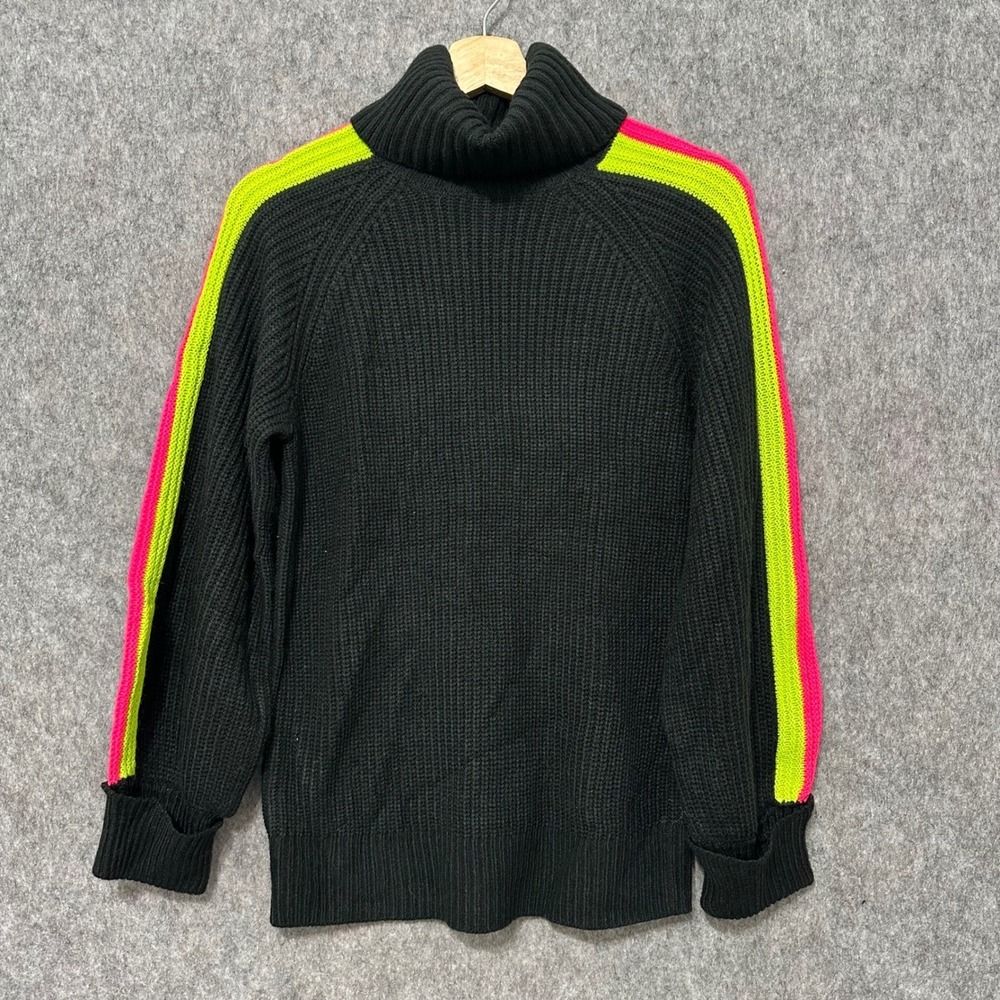 Future Collective Kahlaa Barfield Brown Black Knit Turtleneck Sweater Sz XXS‎